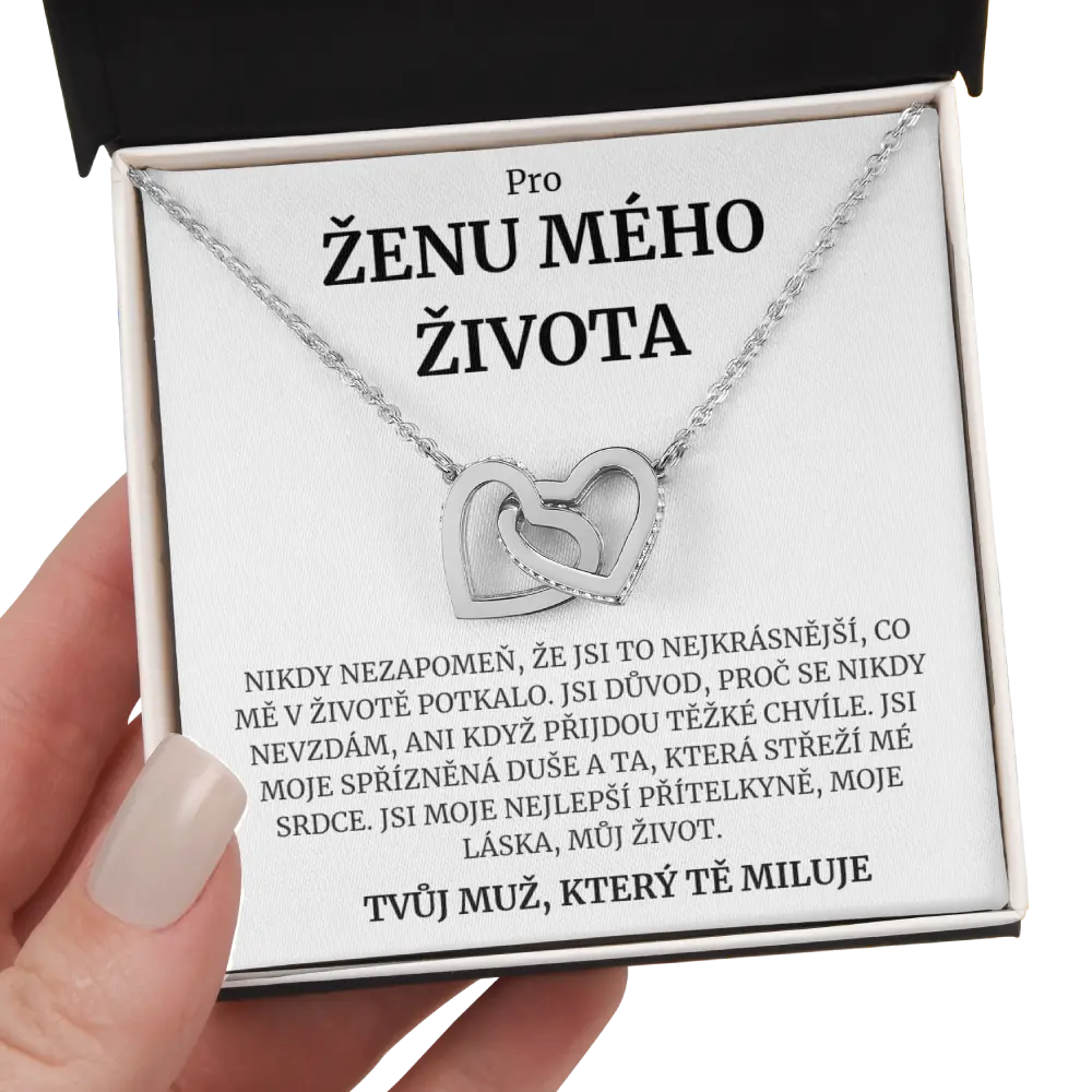 CZ-1i Dárek pro ženu mého života – náhrdelník se srdíčky