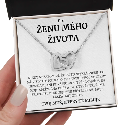 CZ-1i Dárek pro ženu mého života – náhrdelník se srdíčky